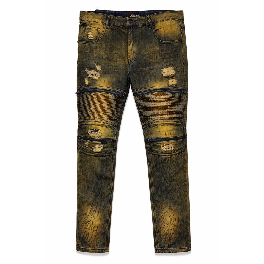 Smoke Rise Cyberpunk Biker Jeans Mens Size 40 Grungecore Moto Streetwear Edgy